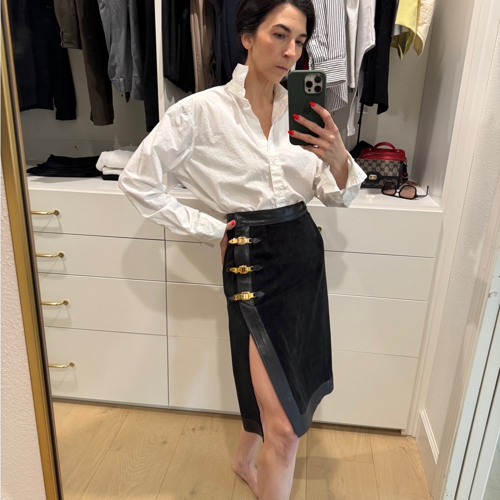 Vintage suede Gucci Wrap Skirt